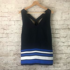 NWT Banana Republic Blue Striped Tank Top Size 14